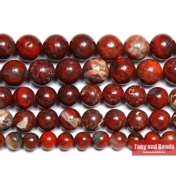 Free Shipping Natural Stone Red Brecciated Jaspers Round Beads 15 Strand 6 8 10 12MM Pick Size For Jewelry Making