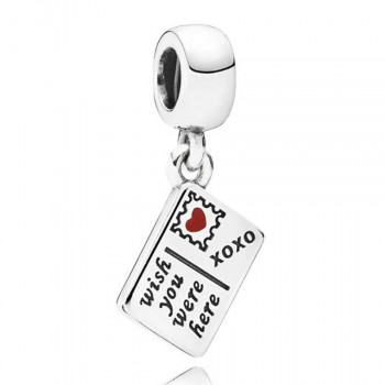 925 Sterling Silver Dangles fit Pandora Barcelet Playful Dolphin Pendant Lucky Penny Bead Enamel Love Heart Postcard Charm DIY