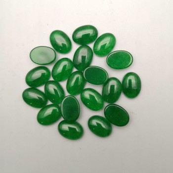 fashion green natural stone 13x18mm Single arc cab cbochon beads for jewelry making 50Pc/lot Ring accessories no hole wholesale