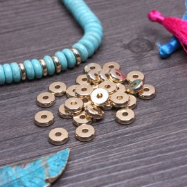 1mm*8mm/2mm*8mm, brass spacing beads Disc beads mala Rosary yoga jewelry making Supplies 100pcs/lot
