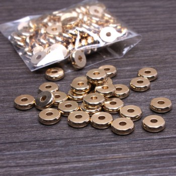 1mm*8mm/2mm*8mm, brass spacing beads Disc beads mala Rosary yoga jewelry making Supplies 100pcs/lot