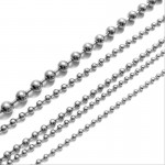 1.5mm 2mm 2.4mm 3.2mm Ball Beads Stainless Steel Beaded Ball Chain Bulk Jewelry Chains for Necklaces DIY Jewelry Making