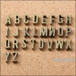 MIx  390pcs   English letters A to Z  antique bronze diy slide charms fit  European bracelets of women belt collars 10090