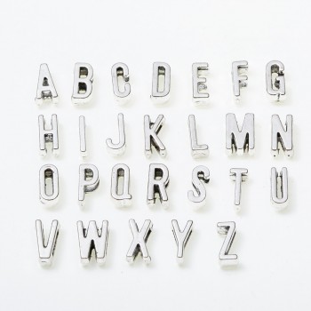 MIx  390pcs   English letters A to Z  antique bronze diy slide charms fit  European bracelets of women belt collars 10090