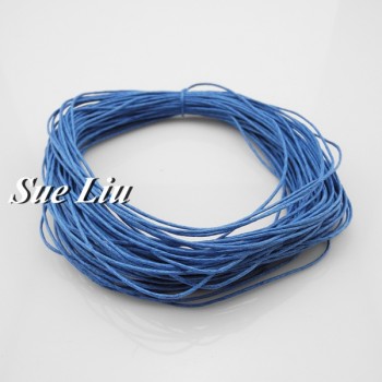 1mm 38-Color Jewelry Making Beading Crafting Macrame Chinese Waxed Cotton Cord Thread - 20YDS each piece