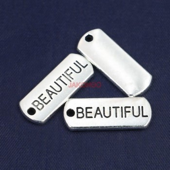 Antique Silver Hope Love Family Dream Charms Pendants for European Charm Bracelet Jewelry Making DIY Handmade Craft 21x8mm