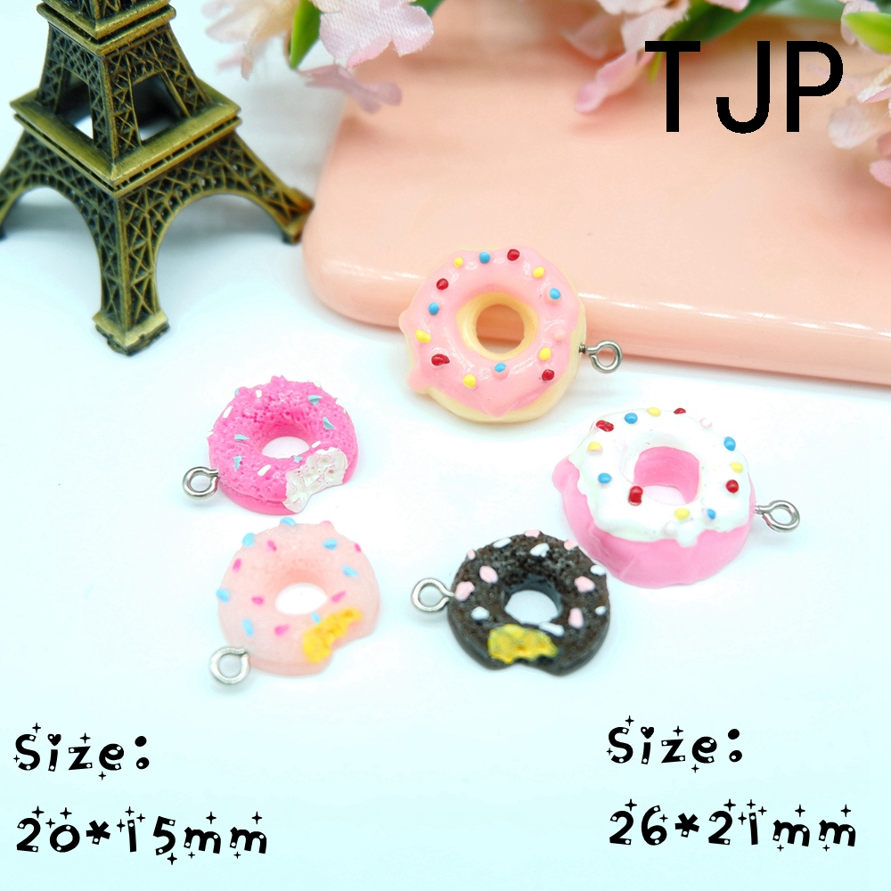 Kawaii Donuts Charms Pendants for DIY  decoration neckalce earring key chain Jewelry Making