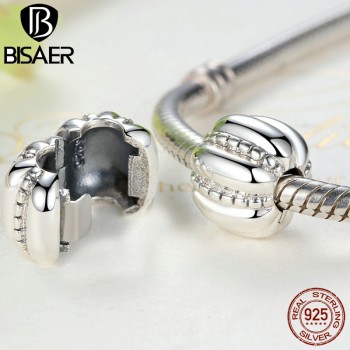 New Arrival 925 Sterling Silver Crazy Clip Stopper Beads Charms Fit Pan Original Charm Bracelet DIY Fashion Jewelry HTC010