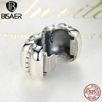 New Arrival 925 Sterling Silver Crazy Clip Stopper Beads Charms Fit Pan Original Charm Bracelet DIY Fashion Jewelry HTC010