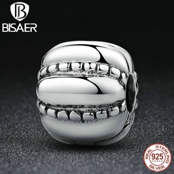 New Arrival 925 Sterling Silver Crazy Clip Stopper Beads Charms Fit Pan Original Charm Bracelet DIY Fashion Jewelry HTC010
