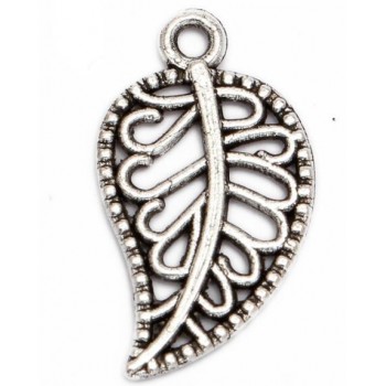 50pcs 9x17mm Antique Bronze/Silver/Gold Color Tree Leaf Charms Small Metal Leaf DIY Jewelry Findings Accessories