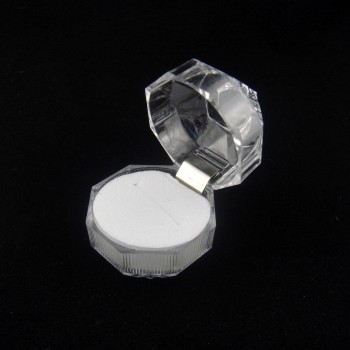 1PC Jewelry Package Ring Earring Box Acrylic Transparent Wedding Packaging Jewelry Box Display Organizer