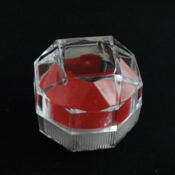 1PC Jewelry Package Ring Earring Box Acrylic Transparent Wedding Packaging Jewelry Box Display Organizer