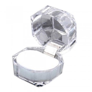 1PC Jewelry Package Ring Earring Box Acrylic Transparent Wedding Packaging Jewelry Box Display Organizer