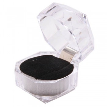 1PC Jewelry Package Ring Earring Box Acrylic Transparent Wedding Packaging Jewelry Box Display Organizer