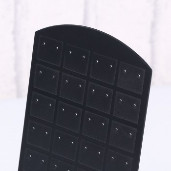 72 Holes Earring Holder Ear Stud Jewelry Stand Display Stand Showcase (Black)