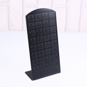 72 Holes Earring Holder Ear Stud Jewelry Stand Display Stand Showcase (Black)
