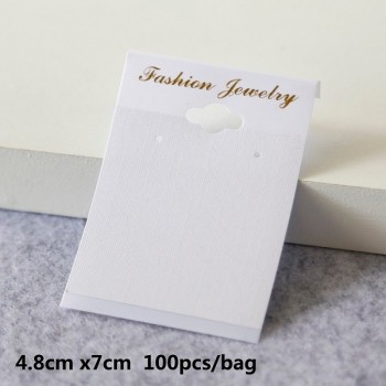 2018 100pcs/lot Kraft Paper Hair Band Card Packing PVC Tags Jewelry Display Cards Earring Bracelet Necklace Hanging Cards