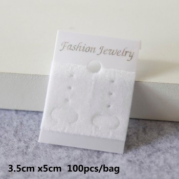 2018 100pcs/lot Kraft Paper Hair Band Card Packing PVC Tags Jewelry Display Cards Earring Bracelet Necklace Hanging Cards