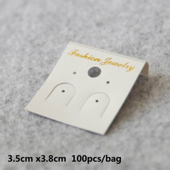 2018 100pcs/lot Kraft Paper Hair Band Card Packing PVC Tags Jewelry Display Cards Earring Bracelet Necklace Hanging Cards