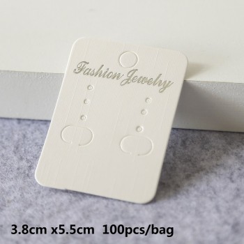 2018 100pcs/lot Kraft Paper Hair Band Card Packing PVC Tags Jewelry Display Cards Earring Bracelet Necklace Hanging Cards
