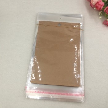 50pcs 15*10cm Kraft Necklace Cards+50pcs OPP Bags, Big Necklace Packaging Displays Card and Blank Pendant Paper Cards