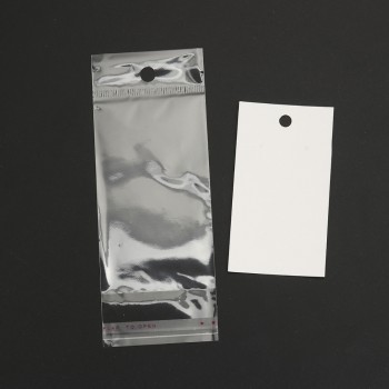 DoreenBeads 100 Sets Ear Hooks Earring Display Cards 9cmx5cm W/ Self Adhesive Bags 15cmx6cm (B18687), yiwu