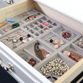 Hot Drawer DIY Rings Bracelets Gift Box Jewelry Storage Tray Jewellery Organizer Earrings Holder Small Size Fit Most Room Space