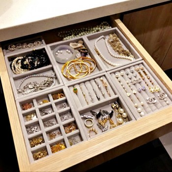 Hot Drawer DIY Rings Bracelets Gift Box Jewelry Storage Tray Jewellery Organizer Earrings Holder Small Size Fit Most Room Space