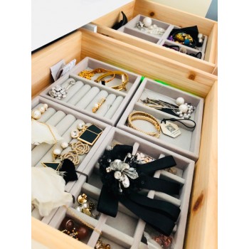 Hot Drawer DIY Rings Bracelets Gift Box Jewelry Storage Tray Jewellery Organizer Earrings Holder Small Size Fit Most Room Space
