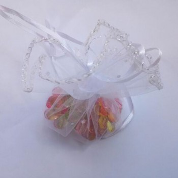 250pcs 26/35 /40cm diameter gauze bag drawstring pouch wedding birthday Christmas candy gift bag display bag Round Organza bag