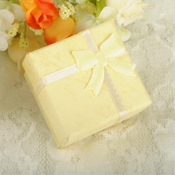 Cheap Sale Bangle Jewelry Ring Earring Watch Present Gift Box Bowknot Square Case Package