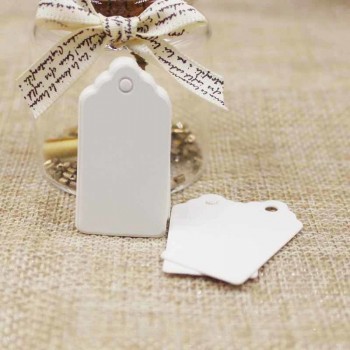 Packaging Label 100pcs Brown Kraft/white/black Paper hangTags DIY  Food Label Wedding Gift Decorating Tag 2*4cm