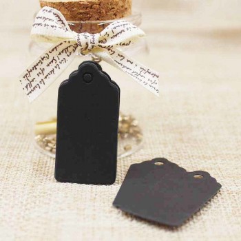 Packaging Label 100pcs Brown Kraft/white/black Paper hangTags DIY  Food Label Wedding Gift Decorating Tag 2*4cm