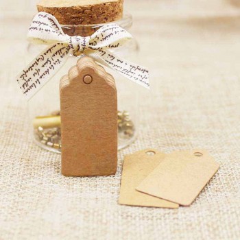 Packaging Label 100pcs Brown Kraft/white/black Paper hangTags DIY  Food Label Wedding Gift Decorating Tag 2*4cm
