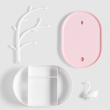 anfei swan lake earring jewelry display organizer white pink plastic swan lake earring ring bracelet jewelry tree organizer A190