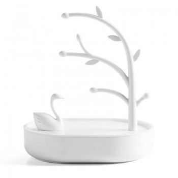 anfei swan lake earring jewelry display organizer white pink plastic swan lake earring ring bracelet jewelry tree organizer A190