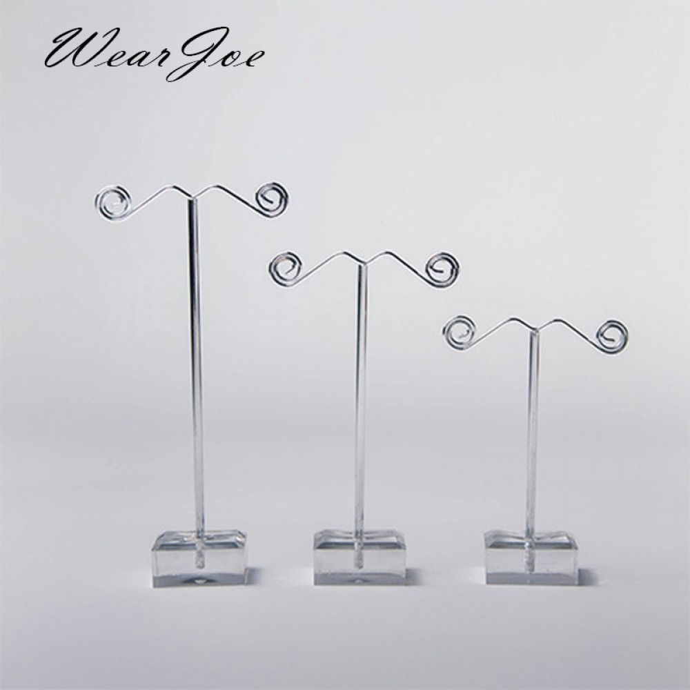 Wholesale Black Clear Acrylic Stud Earring Jewelry Display Rack Stand Organizer Bouches Ornament Holder Hook Hanger Counter Case