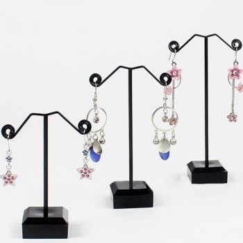Wholesale Black Clear Acrylic Stud Earring Jewelry Display Rack Stand Organizer Bouches Ornament Holder Hook Hanger Counter Case