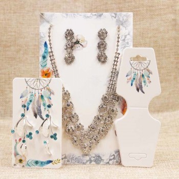 100pcs paper pineapple Cat Life Tree Earring Display Tags Cards Dreamcatcher Jewellery necklace Holder Gift Shop Tags Cards