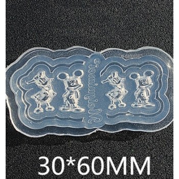 UV Resin Jewelry Liquid Silicone Mold Cartoon Animal Cat Bear Resin Charms Molds For DIY Intersperse Nail Art Jewelry Mold
