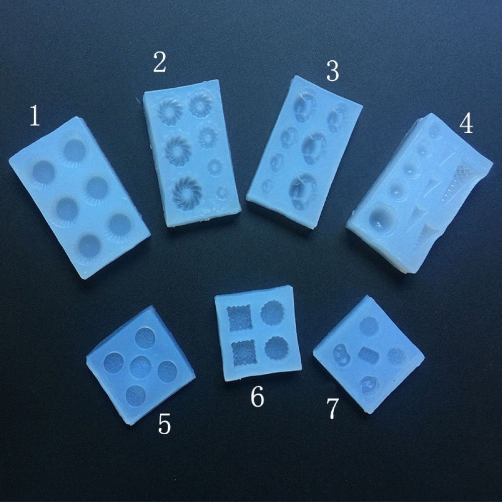 1PC Mini Cupcake Biscuit Icecream Shaped Silicone Expoxy Mold UV Resin Moulds Pendant Tools Jewelry Tools
