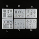 Multi style Pendant Silicone Mold button number letter Resin Silicone Mould handmade DIY Jewelry Making epoxy resin molds