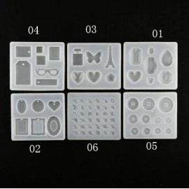 Multi style Pendant Silicone Mold button number letter Resin Silicone Mould handmade DIY Jewelry Making epoxy resin molds