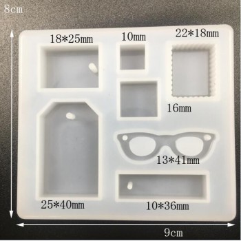 Multi style Pendant Silicone Mold button number letter Resin Silicone Mould handmade DIY Jewelry Making epoxy resin molds
