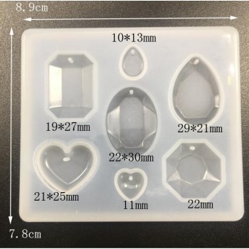 Multi style Pendant Silicone Mold button number letter Resin Silicone Mould handmade DIY Jewelry Making epoxy resin molds