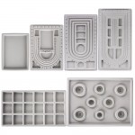 Gray Flocked Bead Board Bracelet Necklace Beading DIY Jewelry Making Organizer Tray Design DIY Craft Tool Accessories