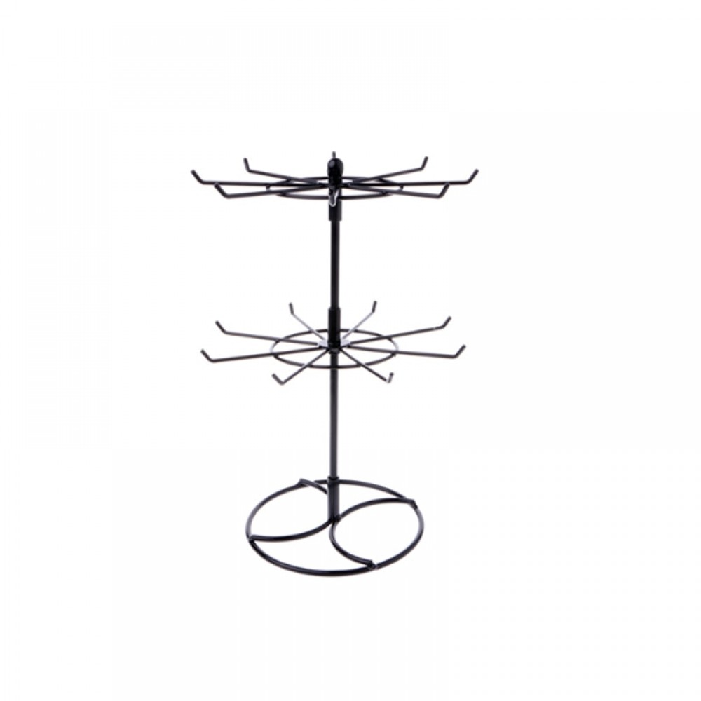 Multifunctional Metal Necklace Chain Bracelet Rotation Holder Jewelry Display Stand Rack Hanger