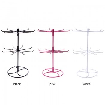 Multifunctional Metal Necklace Chain Bracelet Rotation Holder Jewelry Display Stand Rack Hanger