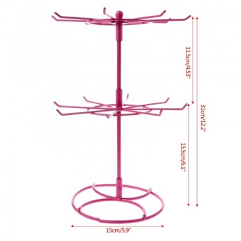 Multifunctional Metal Necklace Chain Bracelet Rotation Holder Jewelry Display Stand Rack Hanger